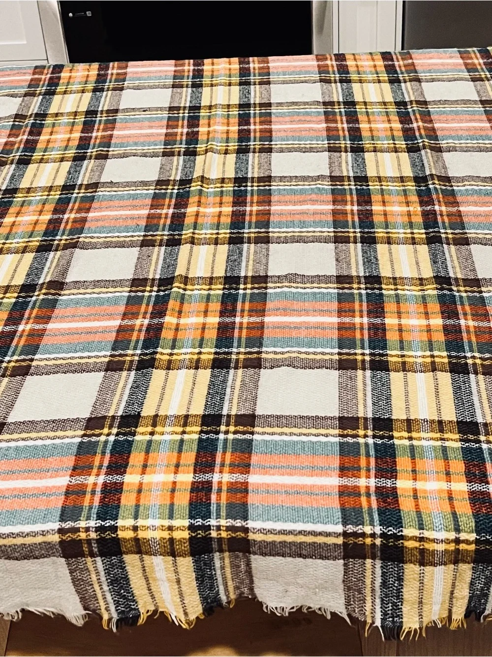 Cozy Plaid Blanket Scarf - Multi-Color